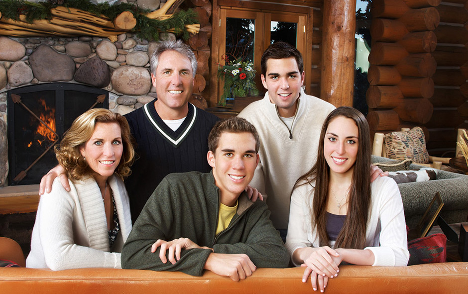 Family Portrait in Deer Valley, Utah home