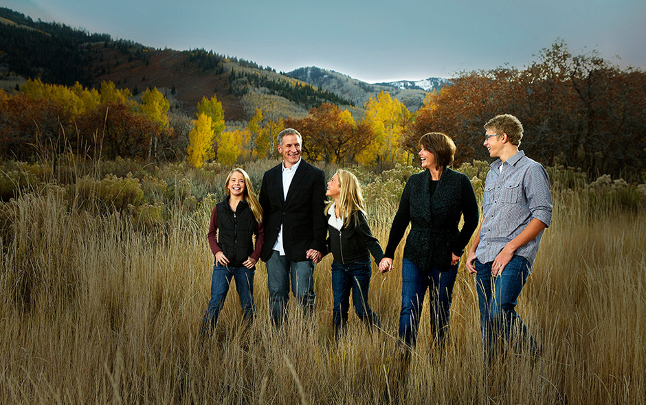 Fall Family Portrait in Park City, Utah
