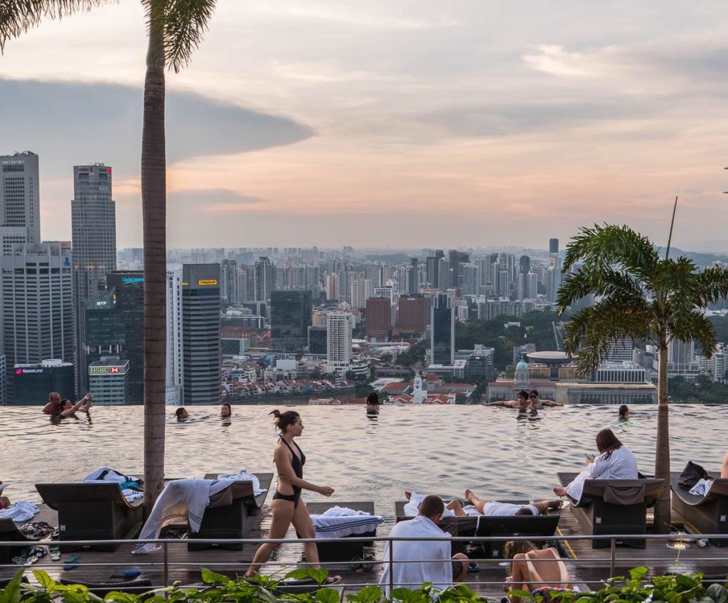 Infinity Pool at Singapore's Marina Bay Sands Hotel