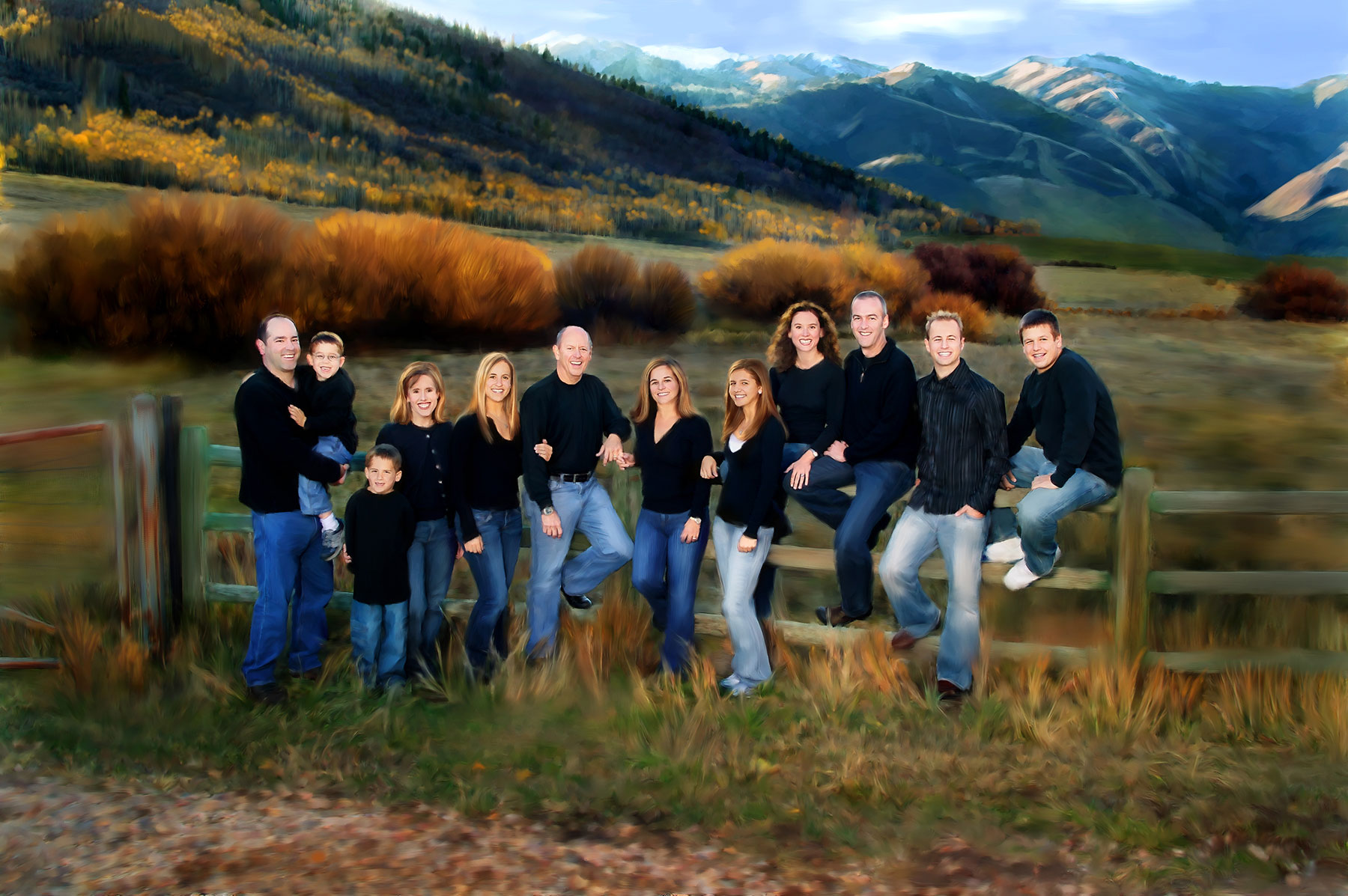park-city-multi-generational-family-portrait-mountain Multi-generational family portrait in Park City mountain landscape