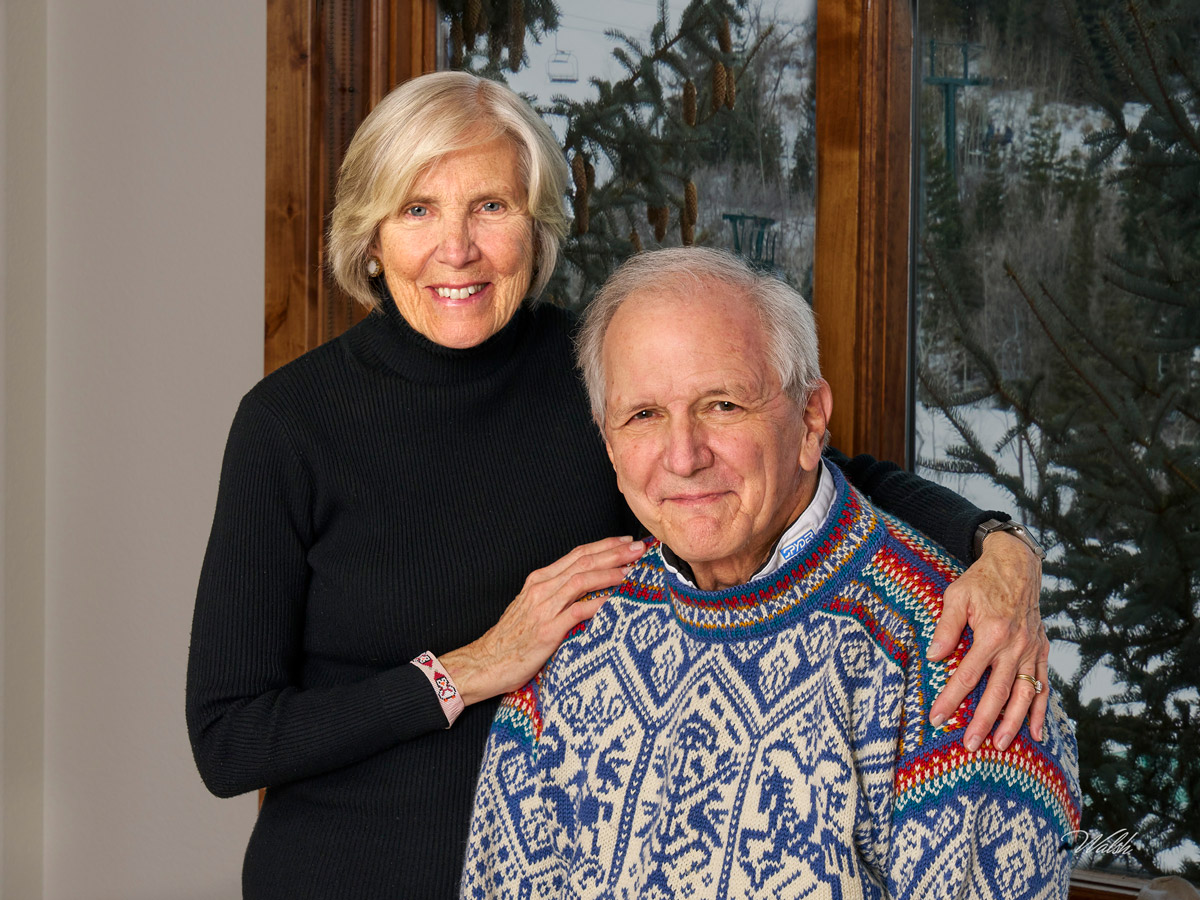 Grandparents photographed together during an in-home family portrait session