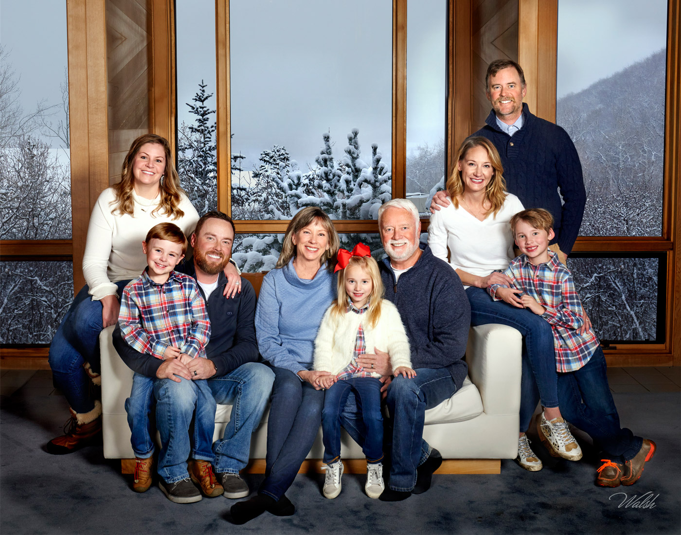 park-city-in-home-family-portrait-1400 Multigenerational family portrait photographed at their Park City vacation home