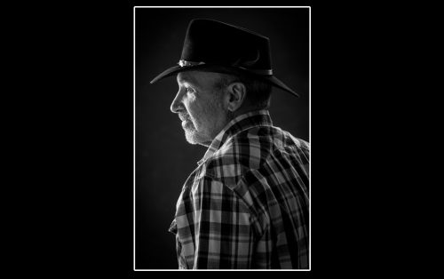 Black and White Portrait of Charlie Bova